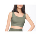 Olive - Front - Lookus Womens-Ladies Roda Ribbed Sports Bra