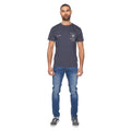 Navy - Side - Duck and Cover Mens Harrell T-Shirt