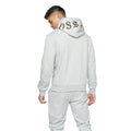 Light Grey Marl - Back - Crosshatch Mens Doddington Hoodie