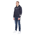 Navy - Side - Henleys Mens Hentyme Logo Hoodie