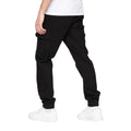 Solid Black - Back - Crosshatch Mens Malimore Cuffed Ankle Cargo Jeans