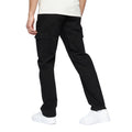 Solid Black - Back - Crosshatch Mens Kremtap Cargo Jeans