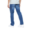 Stone Wash - Back - Crosshatch Mens Kremtap Cargo Jeans