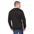 Black - Back - Henleys Mens Scripthen Crew Neck Sweatshirt