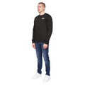 Black - Side - Henleys Mens Scripthen Crew Neck Sweatshirt