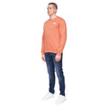 Brick Red - Side - Henleys Mens Scripthen Crew Neck Sweatshirt