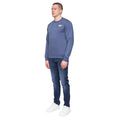 Deep Blue - Side - Henleys Mens Scripthen Crew Neck Sweatshirt