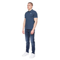 Deep Blue - Side - Henleys Mens Moorehen Polo Shirt