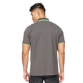 Grey - Back - Crosshatch Mens Britmane Polo Shirt