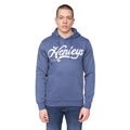 Deep Blue - Front - Henleys Mens Scripthen Hoodie