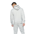 Light Grey Marl - Back - Crosshatch Mens Pepperhill Hoodie