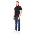 Black - Side - Henleys Mens Henflare Polo Shirt