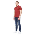 Deep Red - Side - Henleys Mens Henflare Polo Shirt