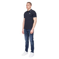 Navy - Side - Henleys Mens Henflare Polo Shirt