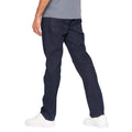 Raw Wash - Back - Crosshatch Mens Cadman Straight Jeans