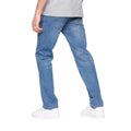 Light Wash - Back - Crosshatch Mens Bandol Straight Leg Jeans