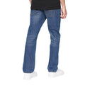 Stone Wash - Back - Crosshatch Mens Bandol Straight Leg Jeans