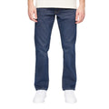 Dark Wash - Front - Crosshatch Mens Bandol Straight Leg Jeans