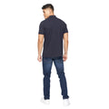 Navy - Lifestyle - Crosshatch Mens Telepart Quarter Zip Polo Shirt