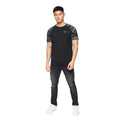 Black - Side - Crosshatch Mens Cramdark Camo T-Shirt