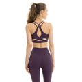 Plum - Back - Lookus Womens-Ladies Amaya Sports Bra