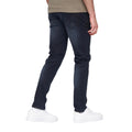 Blue Black - Back - Henleys Mens Craze Comfort Straight Jeans