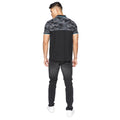 Black - Back - Crosshatch Mens Brightling Camo Polo Shirt