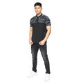 Black - Side - Crosshatch Mens Brightling Camo Polo Shirt