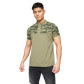 Olive - Front - Crosshatch Mens Brightling Camo Polo Shirt