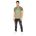 Olive - Side - Crosshatch Mens Brightling Camo Polo Shirt