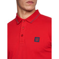 Red - Side - Duck and Cover Mens Feltar Polo Shirt