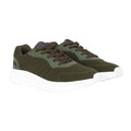 Olive-White - Front - Crosshatch Mens Lennart Trainers