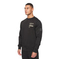 Black - Side - Duck and Cover Mens Jennerkins Crew Neck Jumper