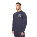 Navy - Side - Duck and Cover Mens Jennerkins Crew Neck Jumper