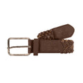 Brown - Front - Crosshatch Mens Pretzel Woven Waist Belt