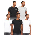 White-Grey-Black - Front - Henleys Mens Script T-Shirt (Pack of 5)