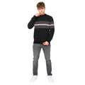 Black - Side - Bewley & Ritch Mens Maskell Knitted Crew Neck Sweatshirt