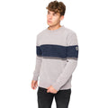 Light Grey - Front - Bewley & Ritch Mens Maskell Knitted Crew Neck Sweatshirt