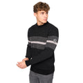 Black - Front - Bewley & Ritch Mens Maskell Knitted Crew Neck Sweatshirt