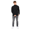 Black - Side - Bewley & Ritch Mens Gladstone Knitted Funnel Neck Sweatshirt