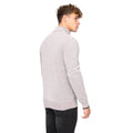 Grey - Back - Bewley & Ritch Mens Gladstone Knitted Funnel Neck Sweatshirt