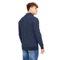 Navy - Back - Bewley & Ritch Mens Gladstone Knitted Funnel Neck Sweatshirt