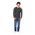 Black Marl - Side - Bewley & Ritch Mens Crestfield Knitted Crew Neck Jumper