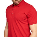 Red - Side - Duck and Cover Mens Bassos Polo Shirt