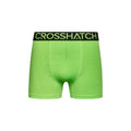 Green-Blue-Red - Side - Crosshatch Mens Highlighter Boxer Shorts (Pack of 3)