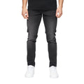 Black Wash - Front - Crosshatch Mens Buraca Slim Jeans