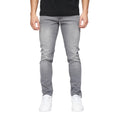 Grey Wash - Front - Crosshatch Mens Buraca Slim Jeans