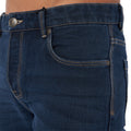 Dark Wash - Close up - Crosshatch Mens Lampoons Slim Jeans