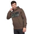 Brown - Side - Duck and Cover Mens Quantain Hoodie