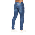 Stone Wash - Back - Crosshatch Mens Malcolm Slim Jeans